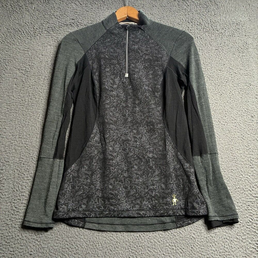 Smartwool Womens Small 1/4 Zip Pullover Baselayer Merino Wool